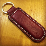 Rectangular Leather Keyring (hand stitched)