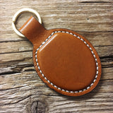 Oval Leather Keyring (hand stitched)