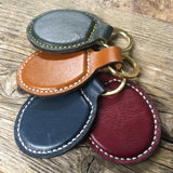 Oval Leather Keyring (hand stitched)