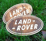 Wooden Landrover Sign (retro sign) Natural finish