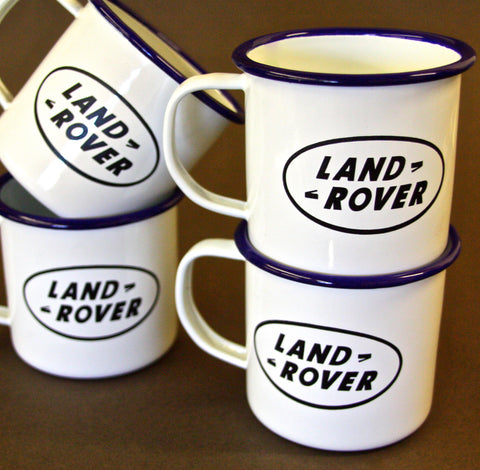 Landrover Logo Enamel Mug (laser engraved)