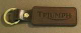 Leather Triumph Motorcycle Rectangular Keyring