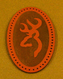 Leather sew on Browning badge
