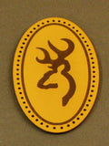 Leather sew on Browning badge
