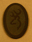 Leather sew on Browning badge