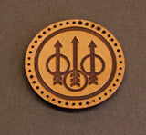 Leather sew on Beretta badge