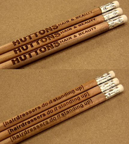 Set Of Three<br>laser Engraved Pencils<br>(includes Uk P & P)